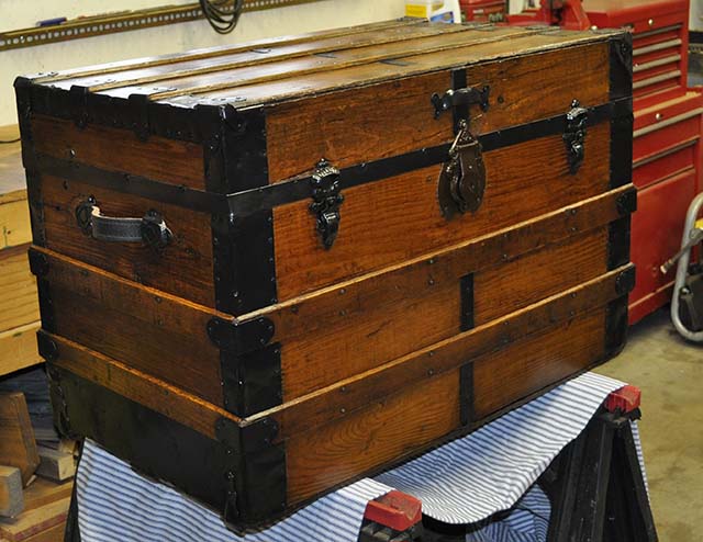 Antique Steamer Trunk Restored