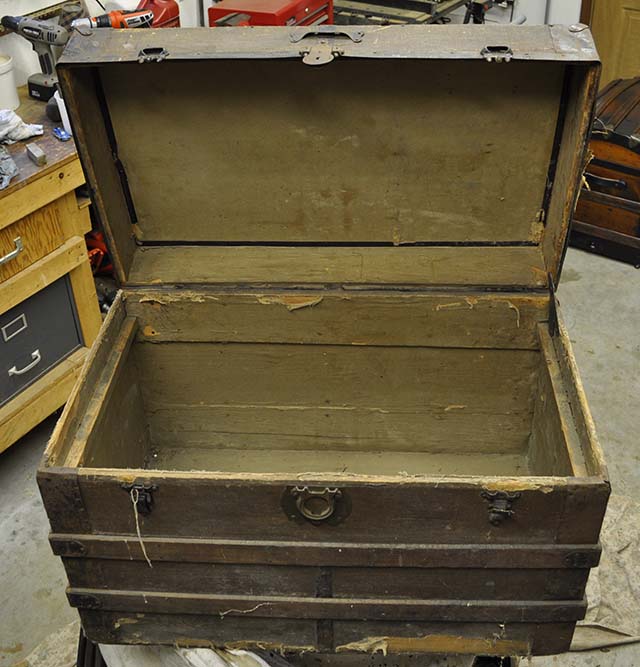 Antique Steamer Trunk Restored